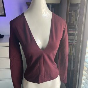 American Apparel long sleeve cleavage top